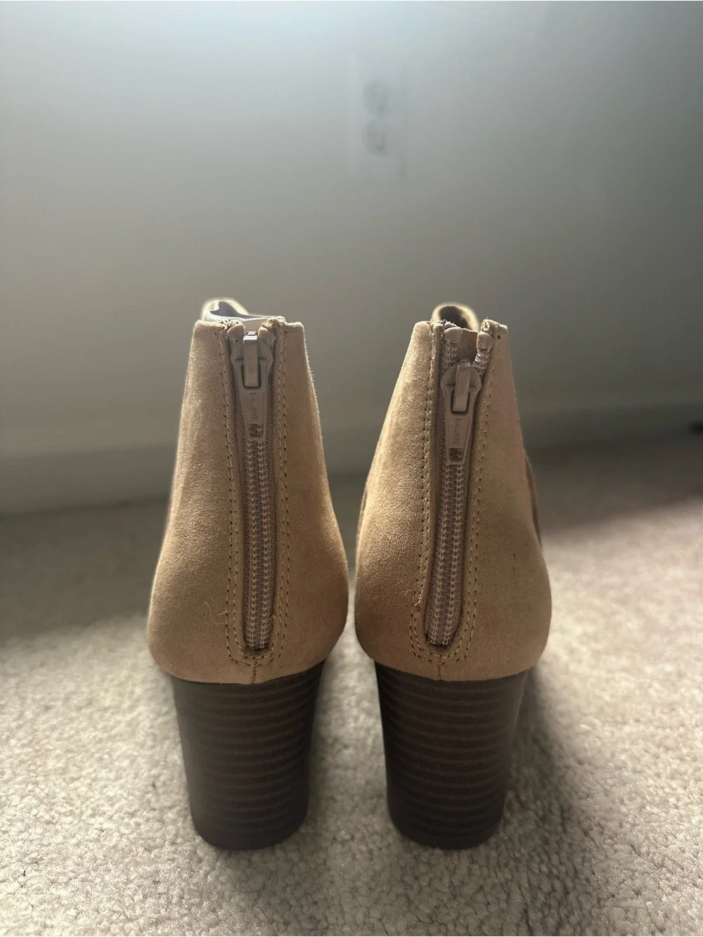 SO Taupe Cutout Ankle Booties